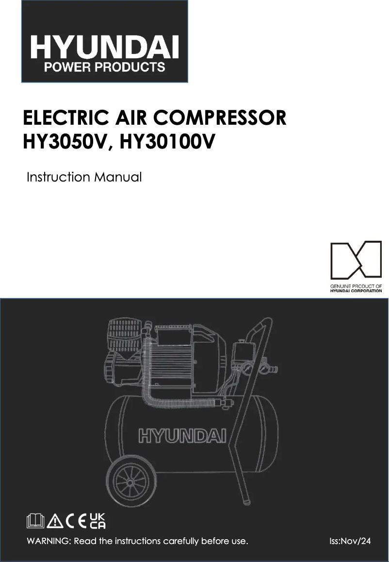 Page n°1 - Manuel utilisateur Hyundai HY3050V