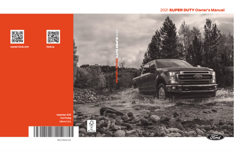 Page n°1 - Manuel utilisateur Ford F-350 Super Duty (2021)