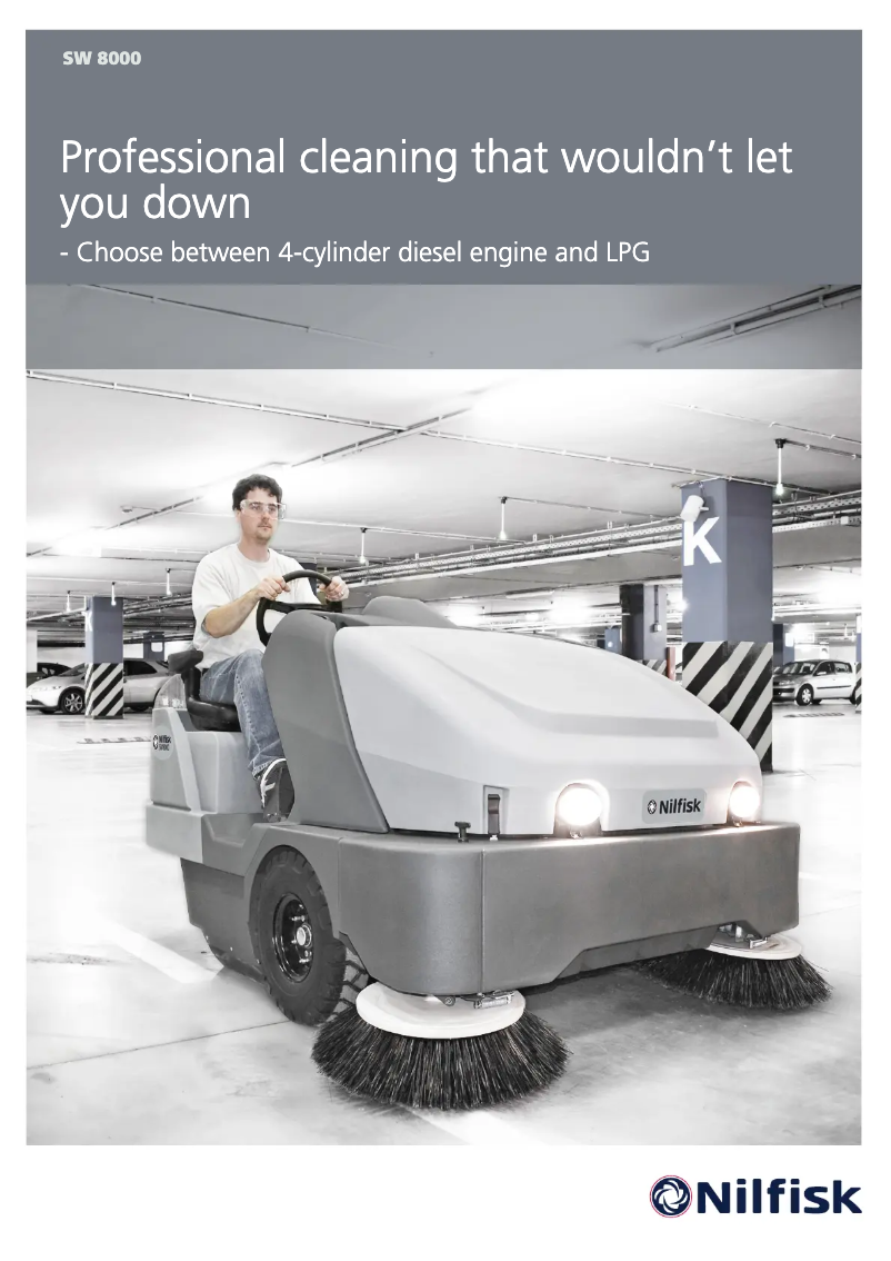 Page 1 de la notice Brochure Nilfisk SW8000