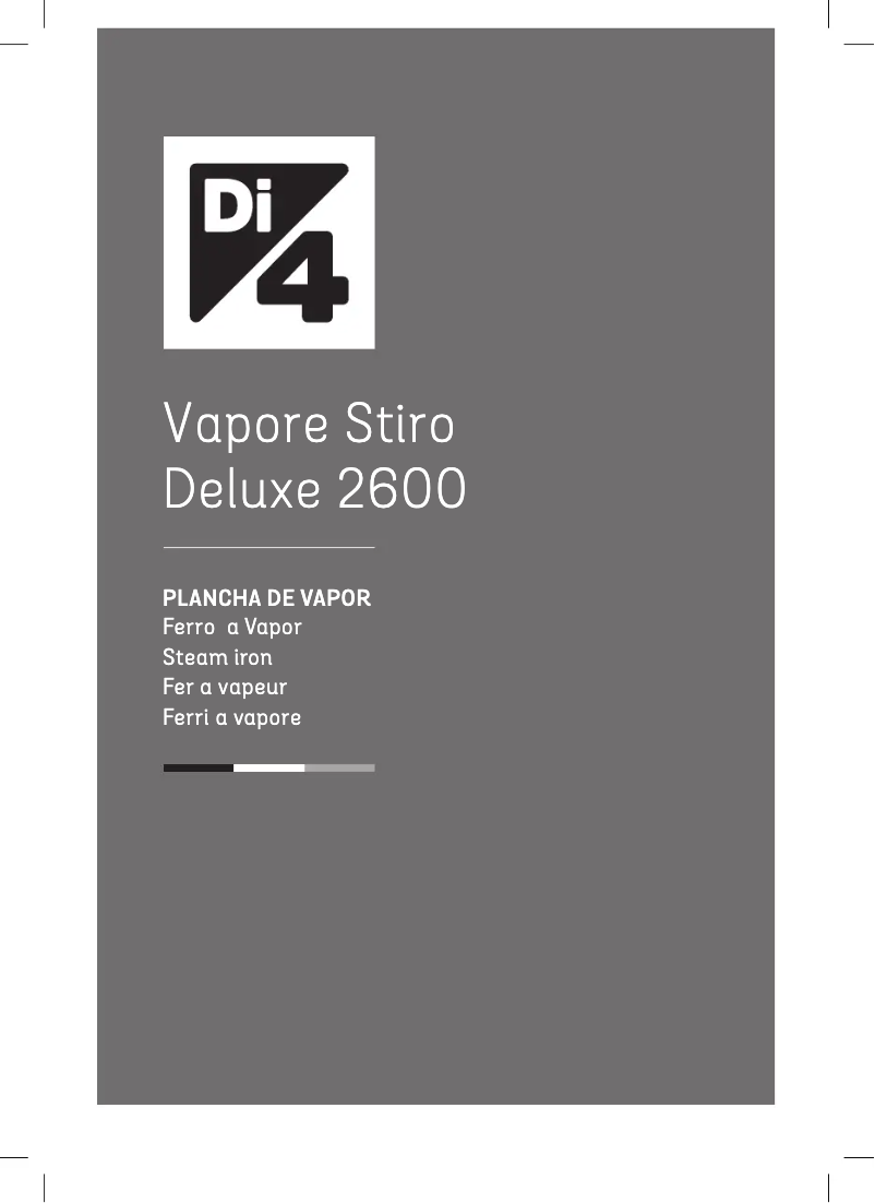 Image de la première page du manuel de l'appareil Vapore Stiro Deluxe 2600