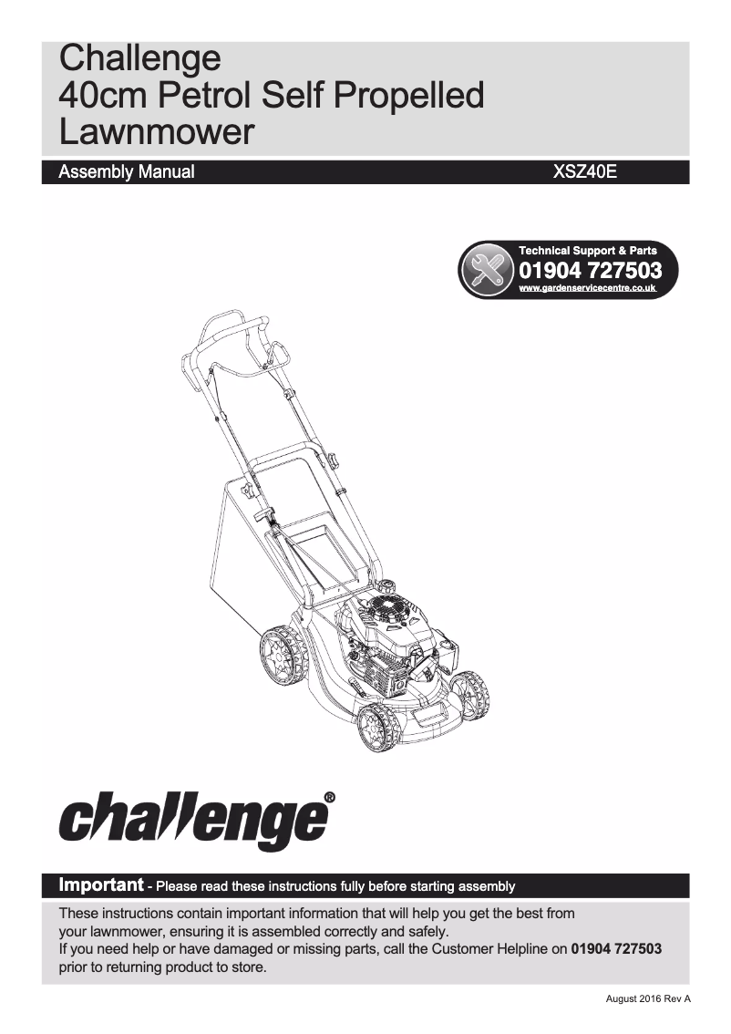 Page 1 de la notice Manuel utilisateur Challenge XSZ40E