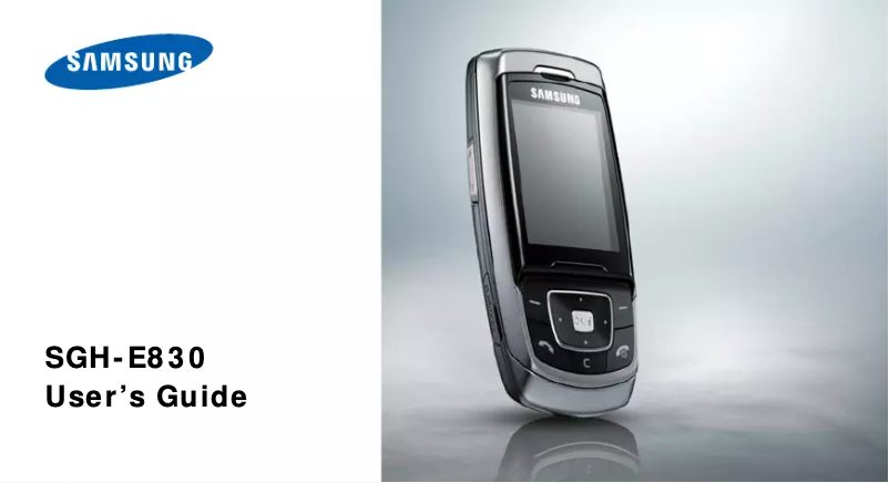 Page 1 de la notice Manuel utilisateur Samsung SGH-E830