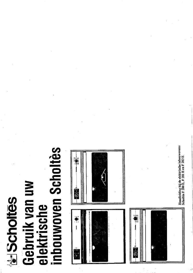 Page 1 of the manual User Manual Scholtès F 281 E