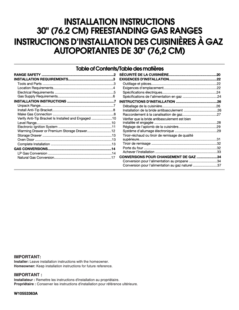 Page n°1 - Manuel utilisateur Maytag MGR8600DS