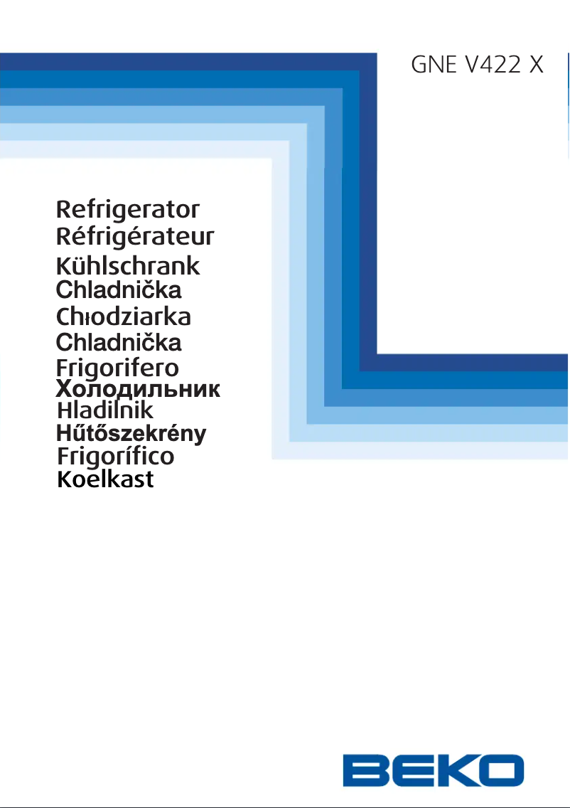 Page 1 de la notice Manuel utilisateur Beko GNE V422 X