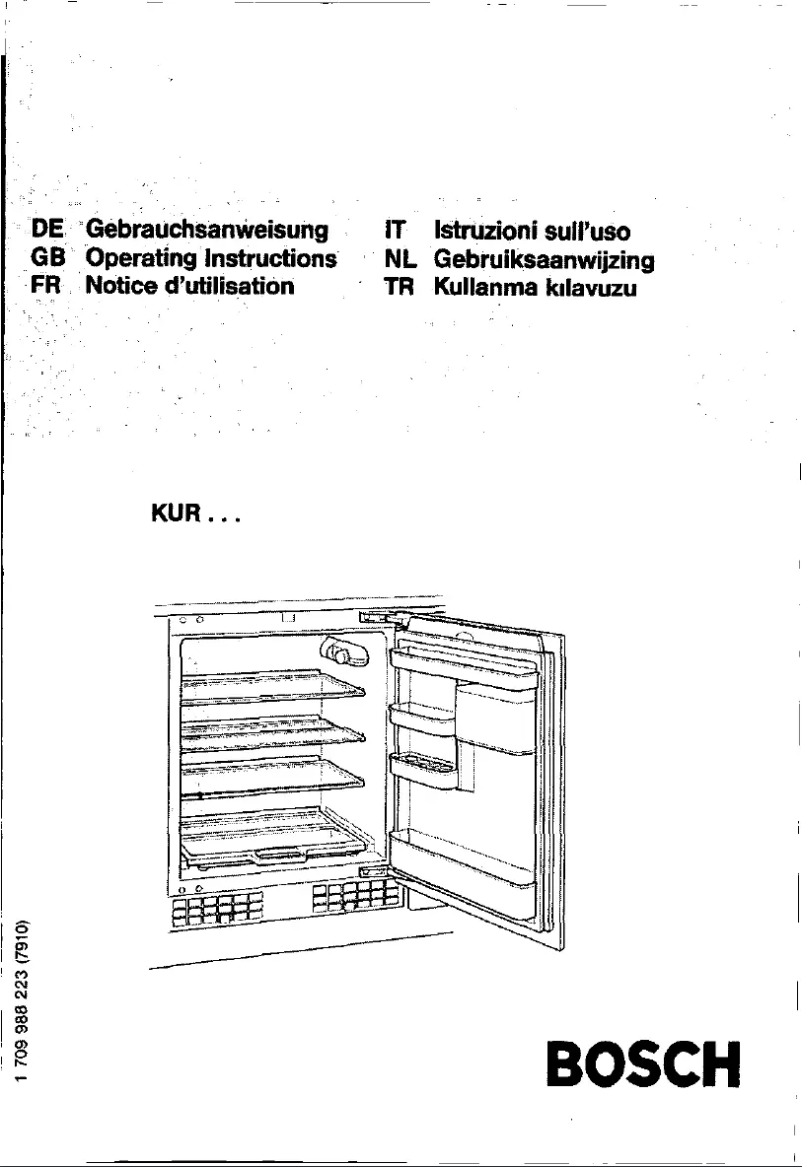 Page 1 de la notice Manuel utilisateur Bosch KUR 16A71
