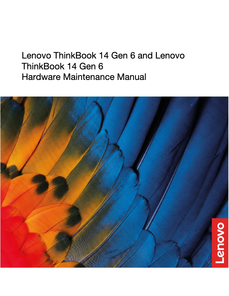 Page n°1 - Manuel utilisateur Lenovo ThinkBook 16 G6