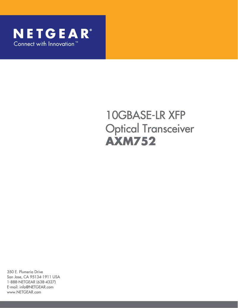 Page 1 of the manual Technical Sheet Netgear AXM752