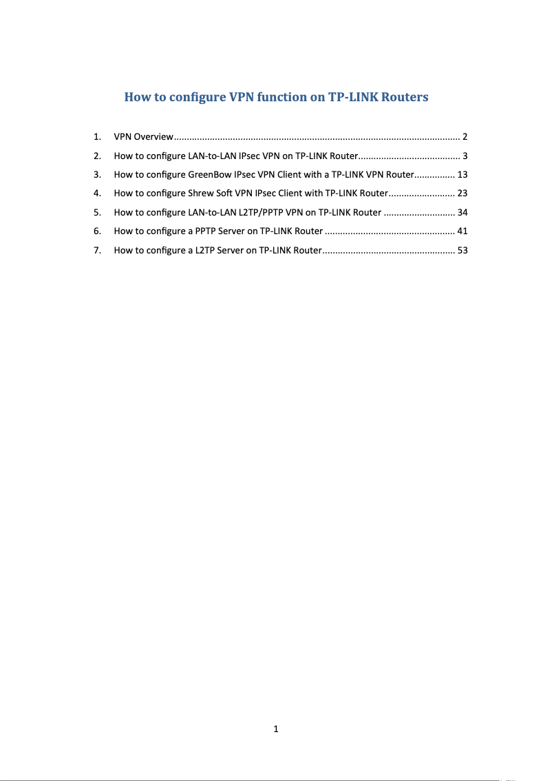 Page n°1 - Manuel utilisateur TP-Link TL-ER604W