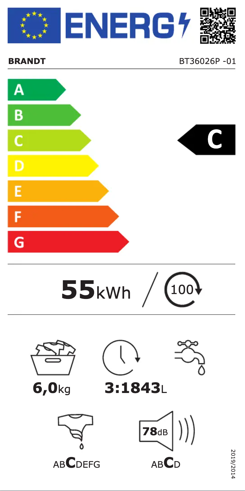 Page 1 de la notice Manuel utilisateur Brandt BT36026P