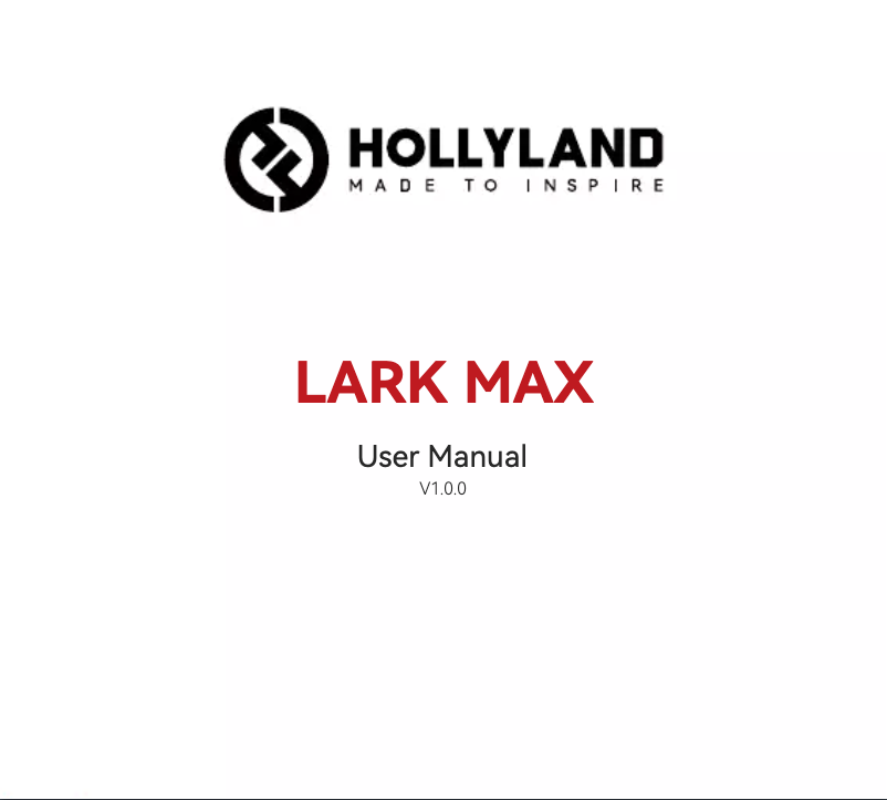 Page n°1 - Manuel utilisateur Hollyland Lark Max