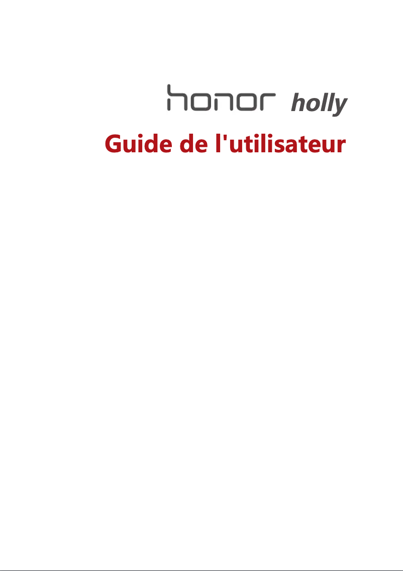 Image de la première page du manuel de l'appareil Holly