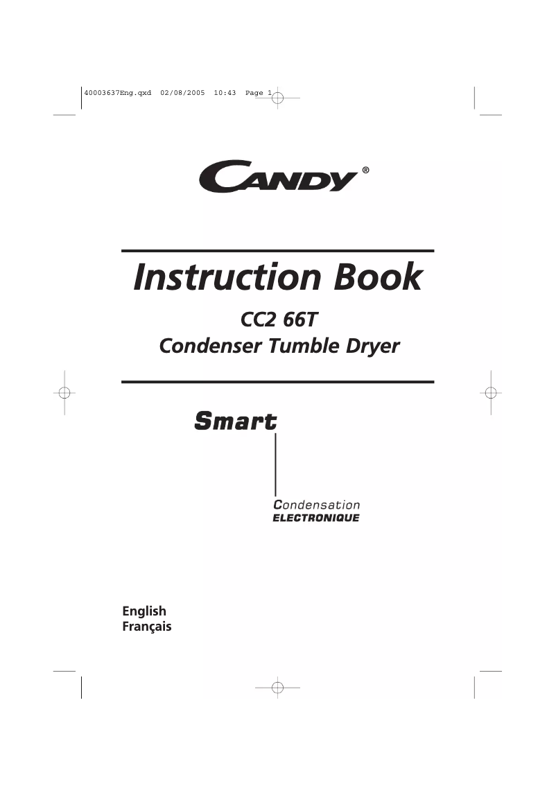 Page n°1 - Manuel utilisateur Candy CC2 66T-47