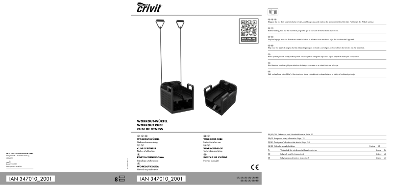 Page 1 de la notice Manuel utilisateur Crivit IAN 347010