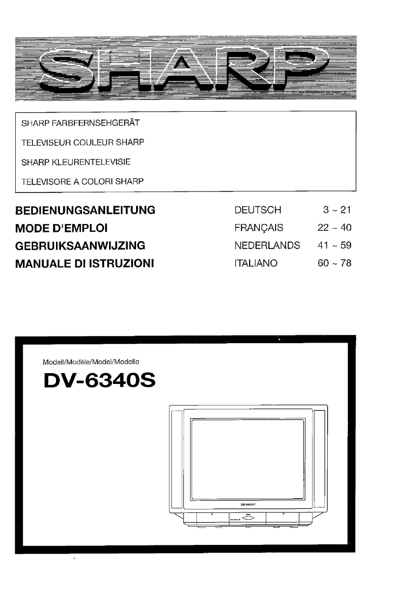 Page 1 de la notice Manuel utilisateur Sharp DV6340S