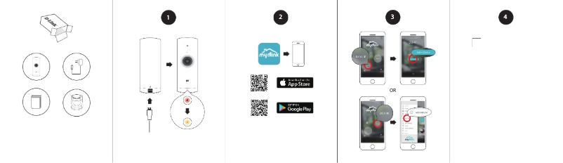 Page n°1 - Instructions / montage D-Link DCS-8000LH