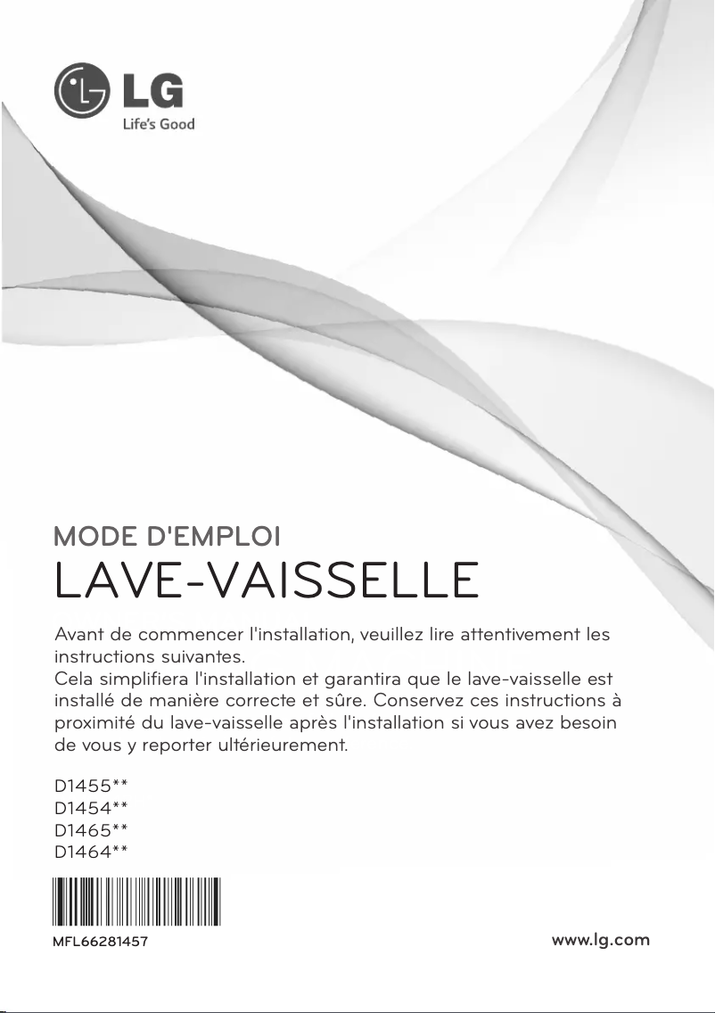 Image de la première page du manuel de l'appareil D1464CF