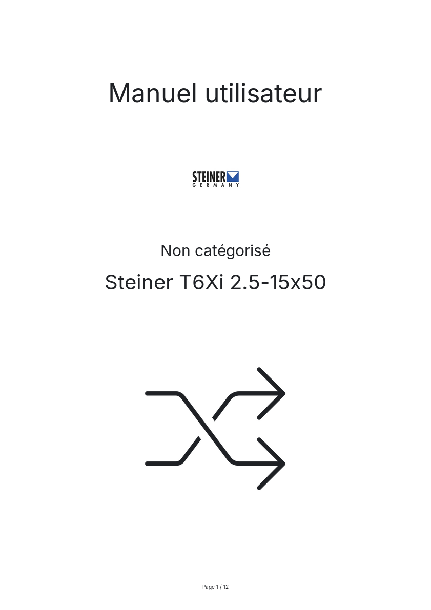 Page n°1 - Manuel utilisateur Steiner T6Xi 2.5-15x50