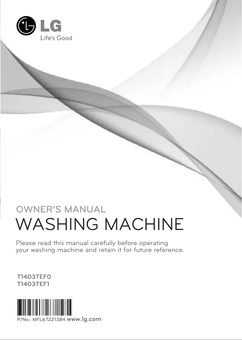 Page 1 de la notice Manuel utilisateur LG T1403TEF1