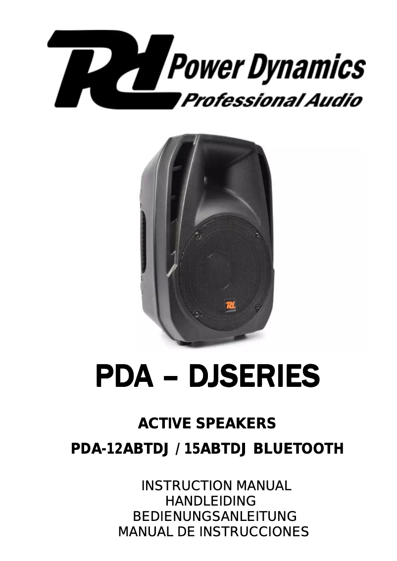 Page n°1 - Manuel utilisateur Tronios Power Dynamics PDA-15ABT