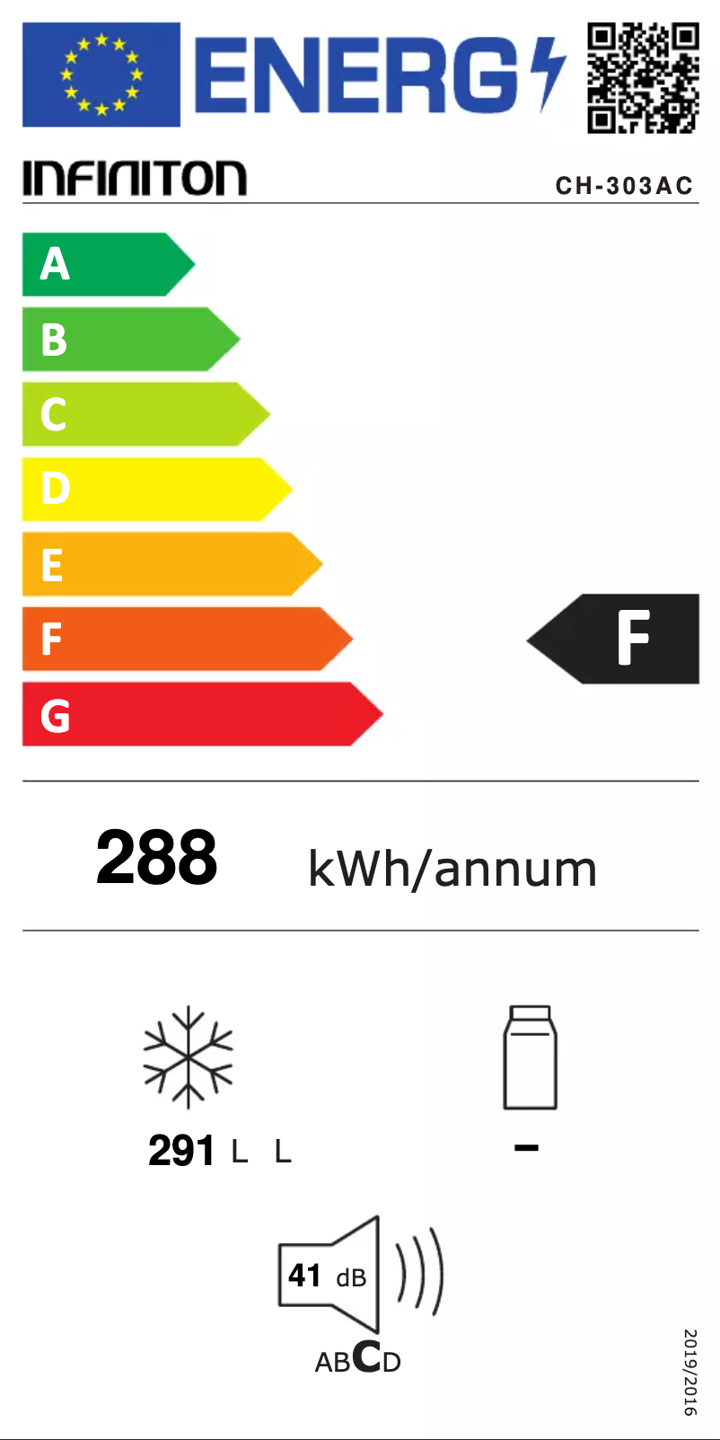 Page n°1 - Label énergétique Infiniton CH-303AC