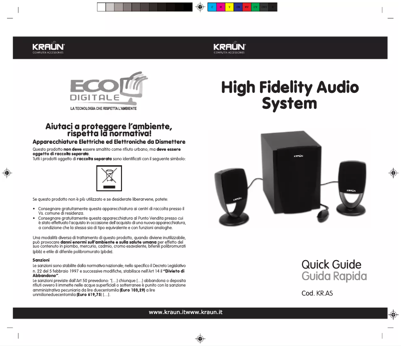 Image de la première page du manuel de l'appareil KR.AS