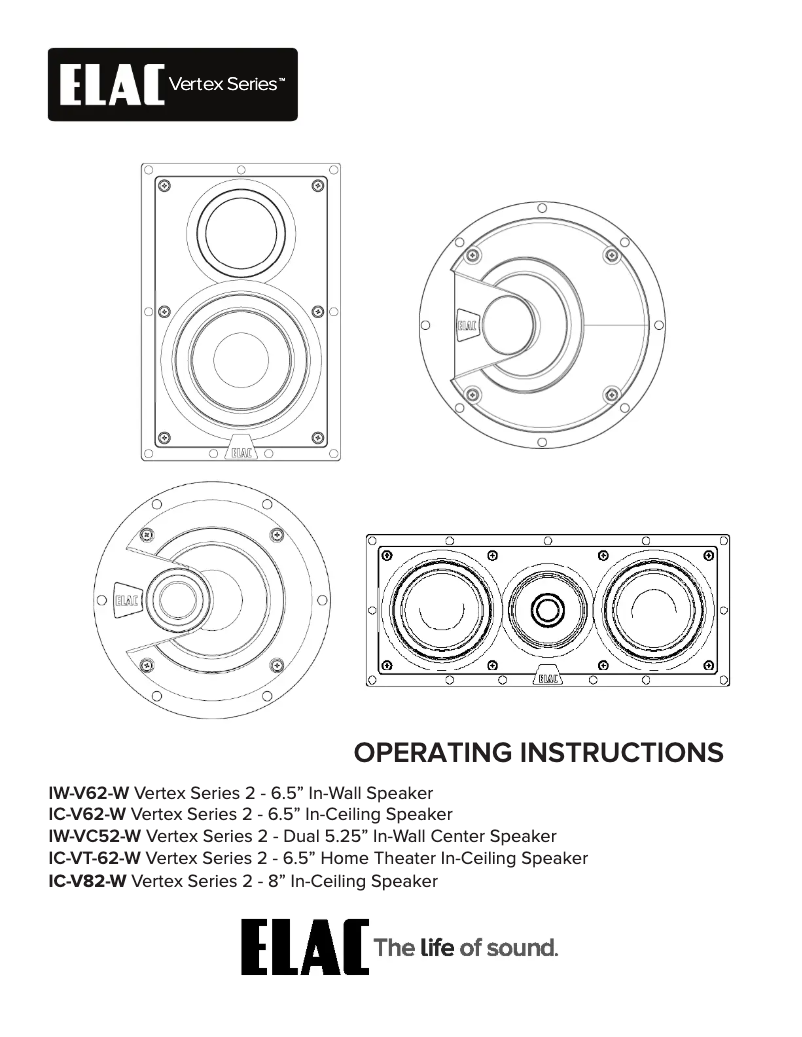 Image de la première page du manuel de l'appareil Vertex II IW-VC52-W