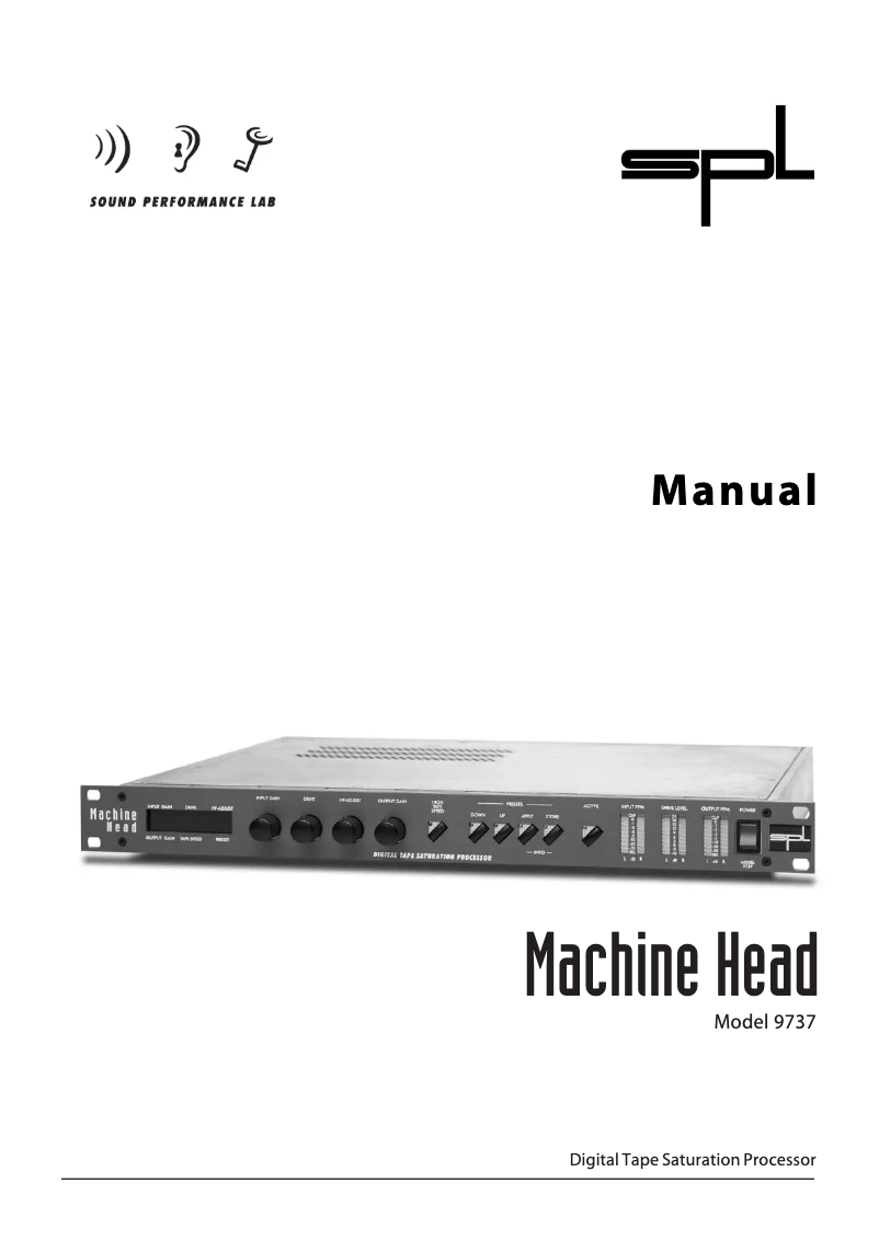 Image de la première page du manuel de l'appareil Machine Head 9737