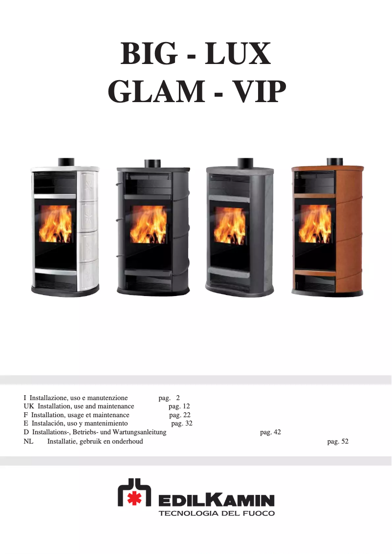 Page n°1 - Manuel utilisateur Edilkamin LUX