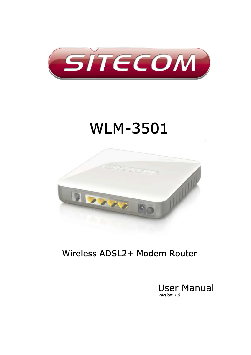 Page n°1 - Manuel utilisateur Sitecom WLM-3501