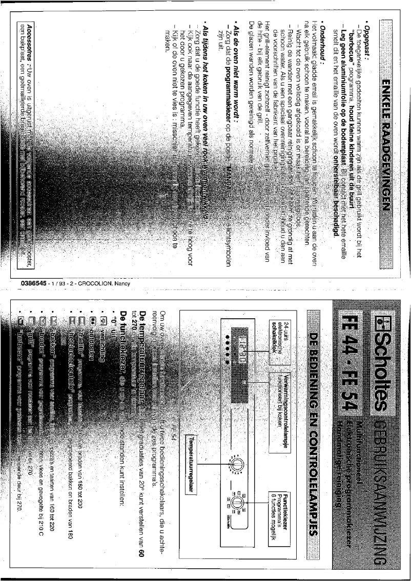 Image de la première page du manuel de l'appareil FE 54