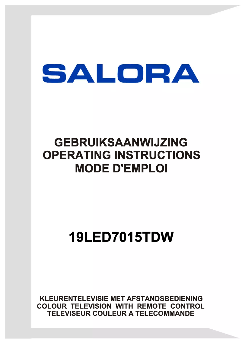 Page 1 de la notice Manuel utilisateur Salora 24LED7015TDW
