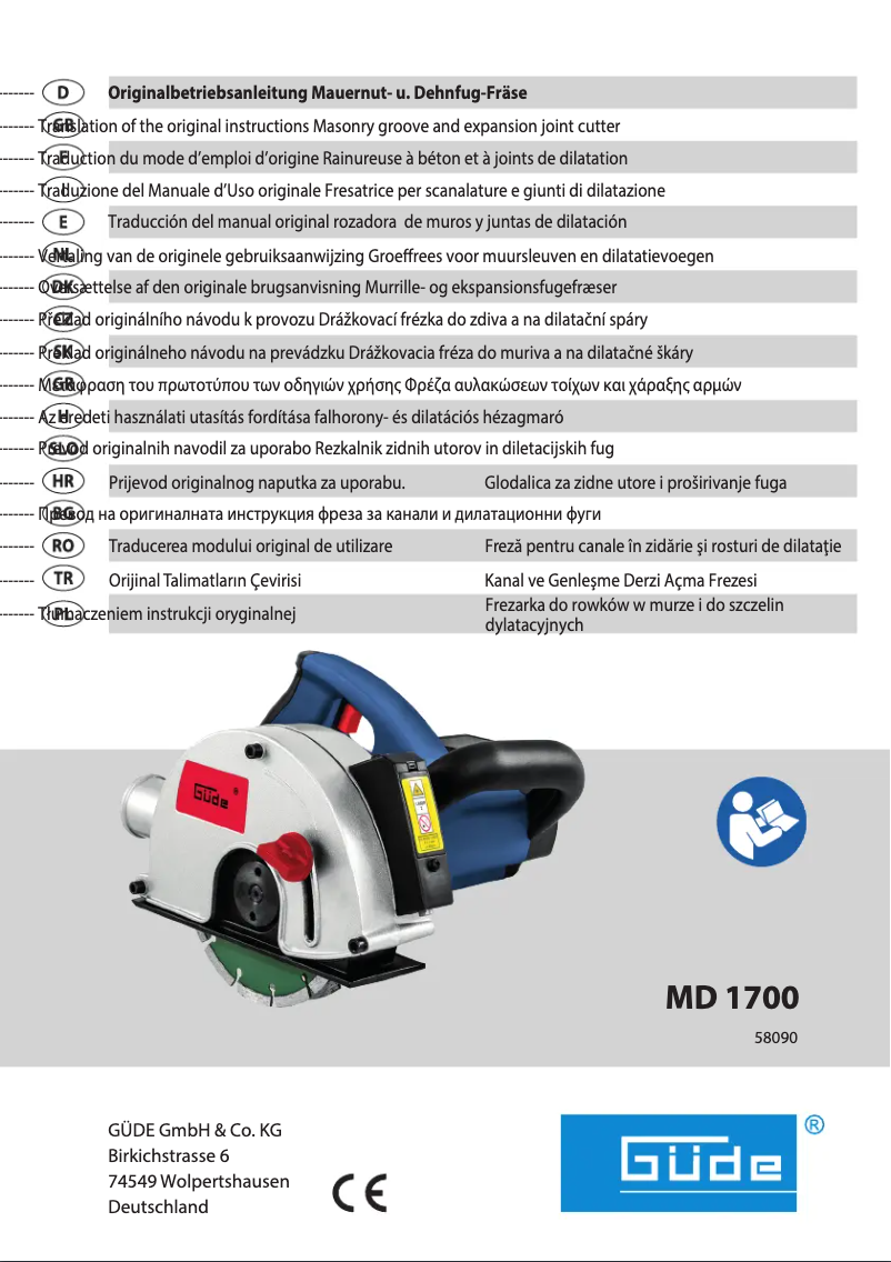 Página 1 del manual Manual de usuario Güde MD 1700