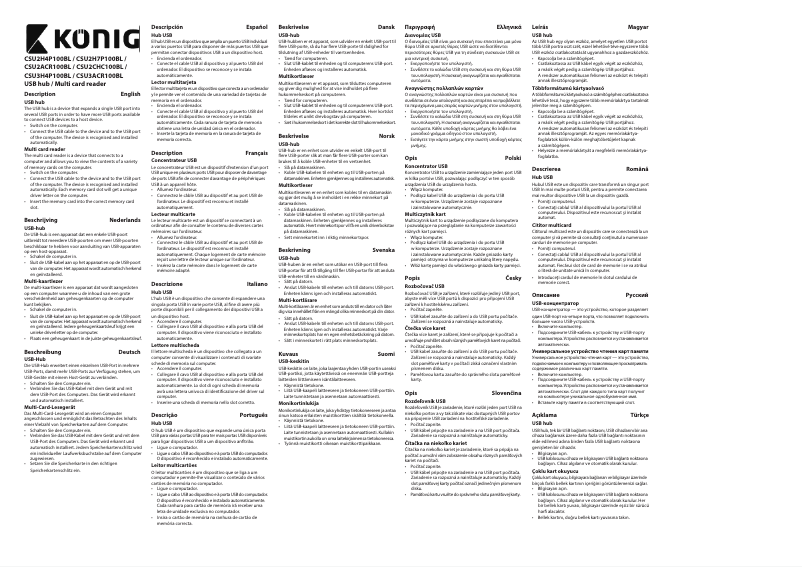 Página 1 del manual Manual de usuario Konig CSU2ACR100BL