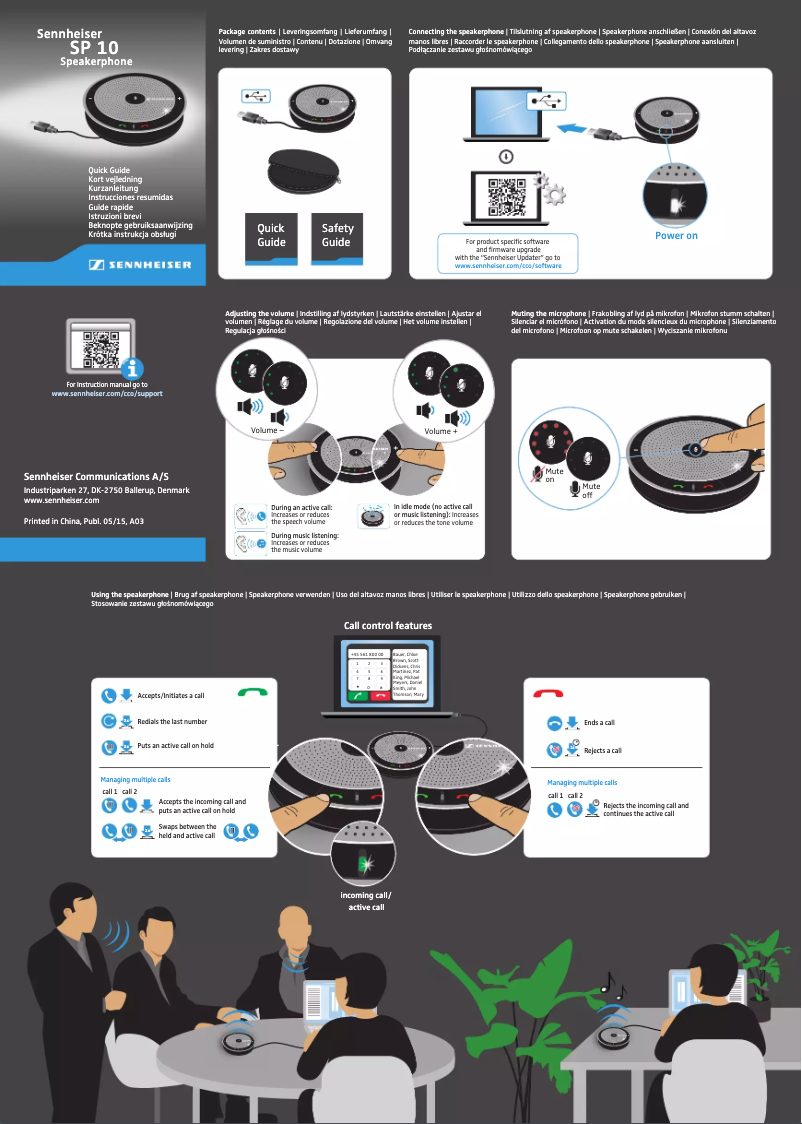 Page 1 de la notice Manuel utilisateur Sennheiser SP 10 ML