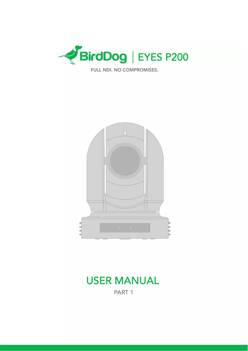 Page 1 de la notice Manuel utilisateur BirdDog Eyes P200