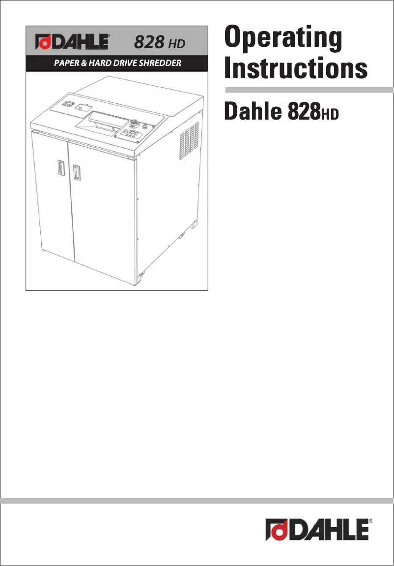 Página 1 del manual Manual de usuario Dahle 828 HD
