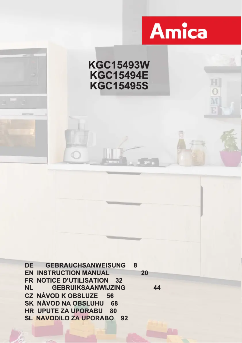 Page n°1 - Manuel utilisateur Amica KGC 15494 E