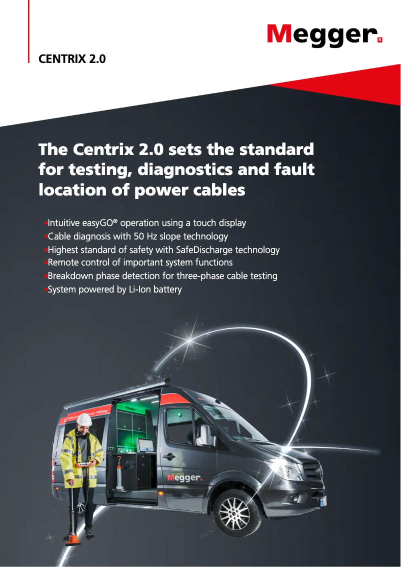 Page 1 de la notice Brochure Megger Centrix 2.0