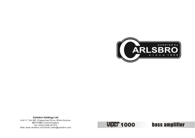 Imagen de la primera página del manual del dispositivo VIPER 1000