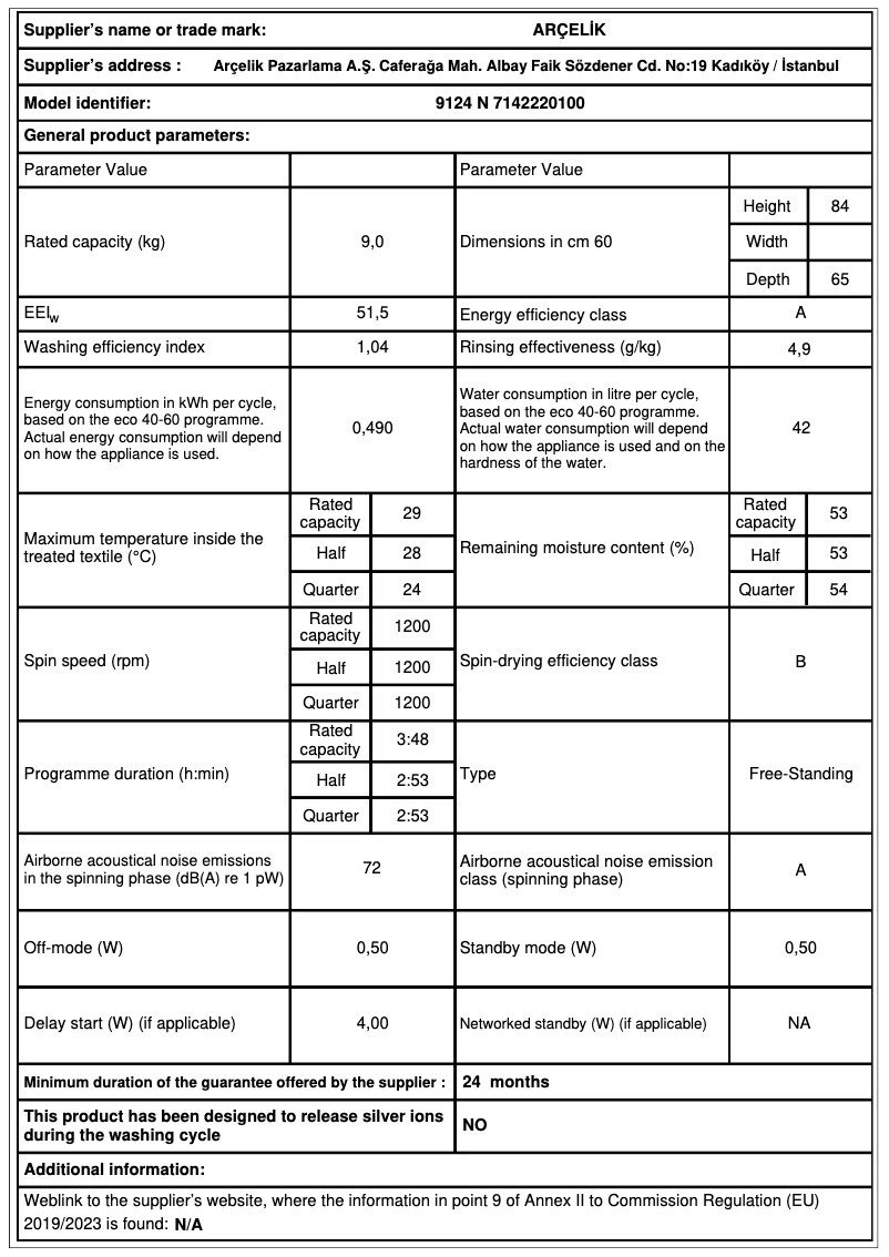 Image de la première page du manuel de l'appareil 9124 N