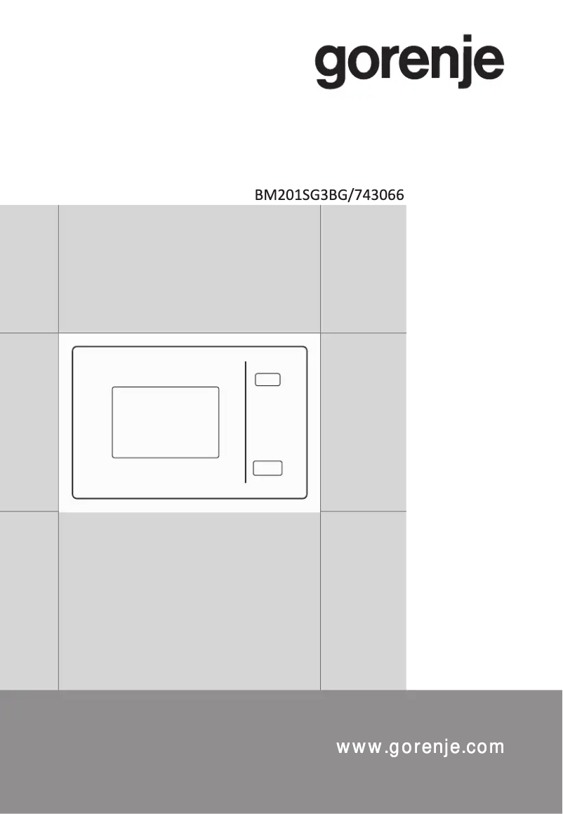 Image de la première page du manuel de l'appareil BM201SG3BG