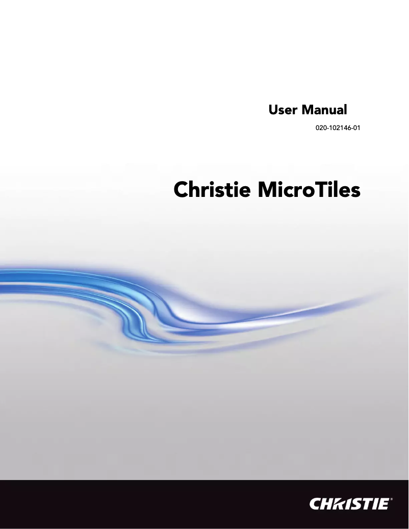 Page 1 de la notice Manuel utilisateur Christie MicroTiles
