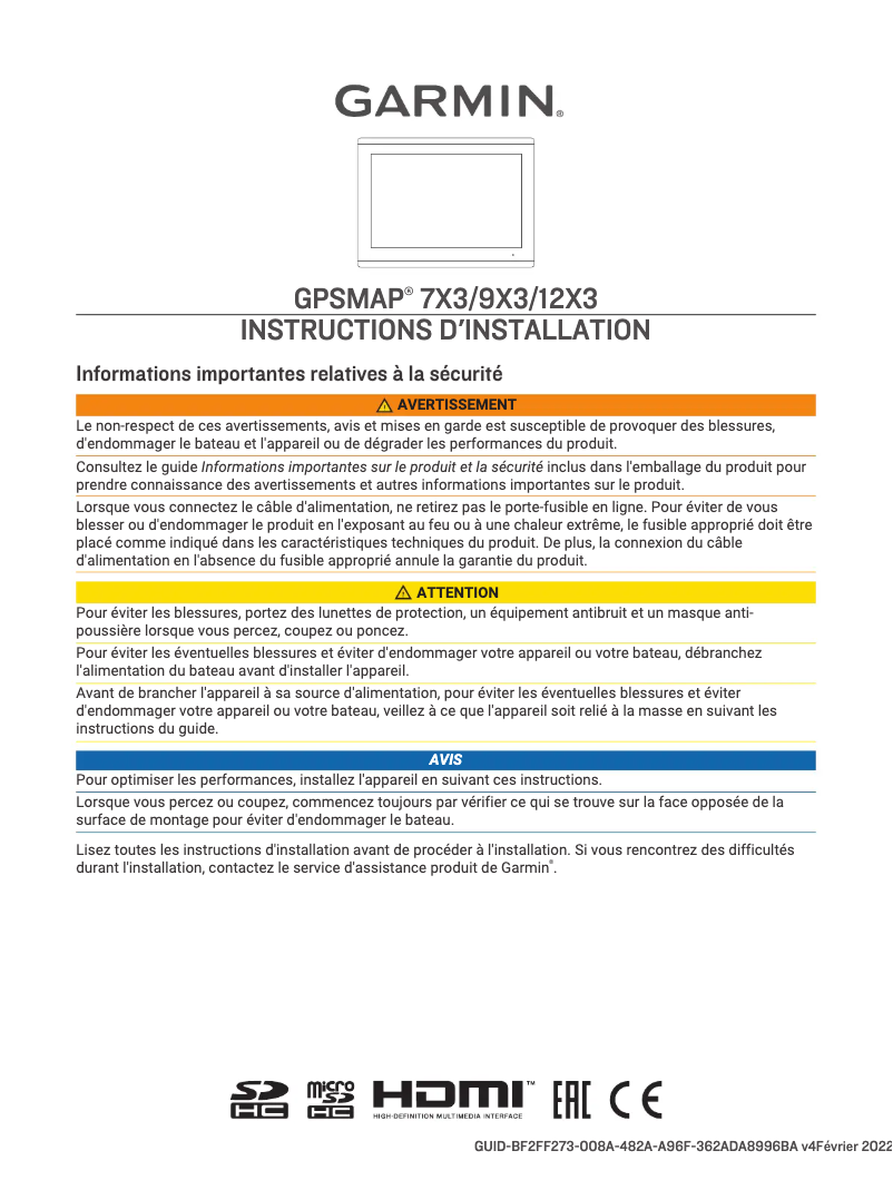 Image de la première page du manuel de l'appareil GPSMAP 1243