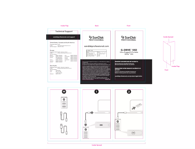 Page 1 de la notice Manuel utilisateur Sandisk G-DRIVE SSD