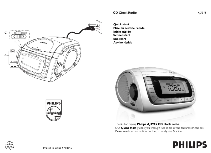 Imagen de la primera página del manual del dispositivo AJ3915B