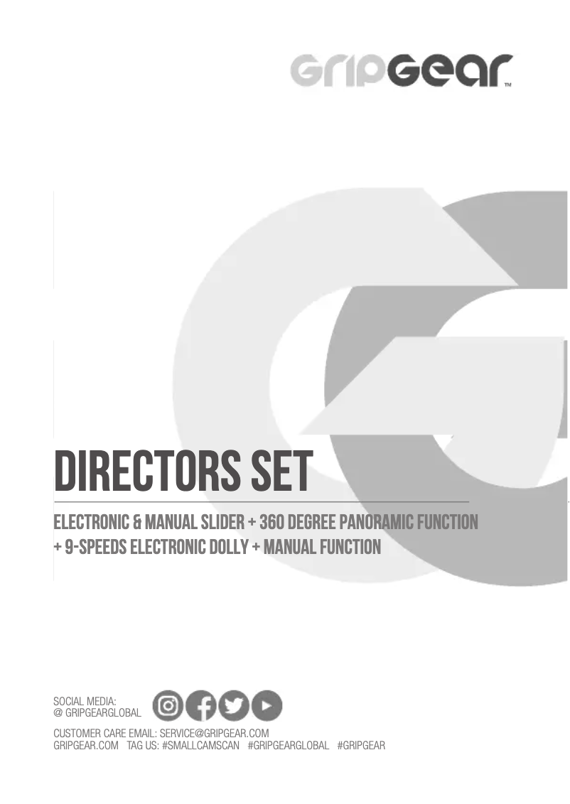 Image de la première page du manuel de l'appareil Director Set