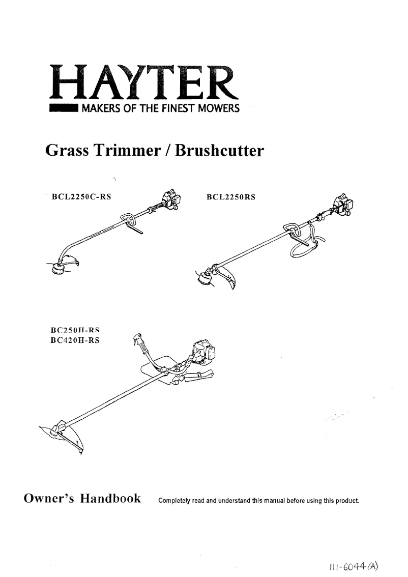 Page 1 de la notice Manuel utilisateur Hayter BC420H-RS
