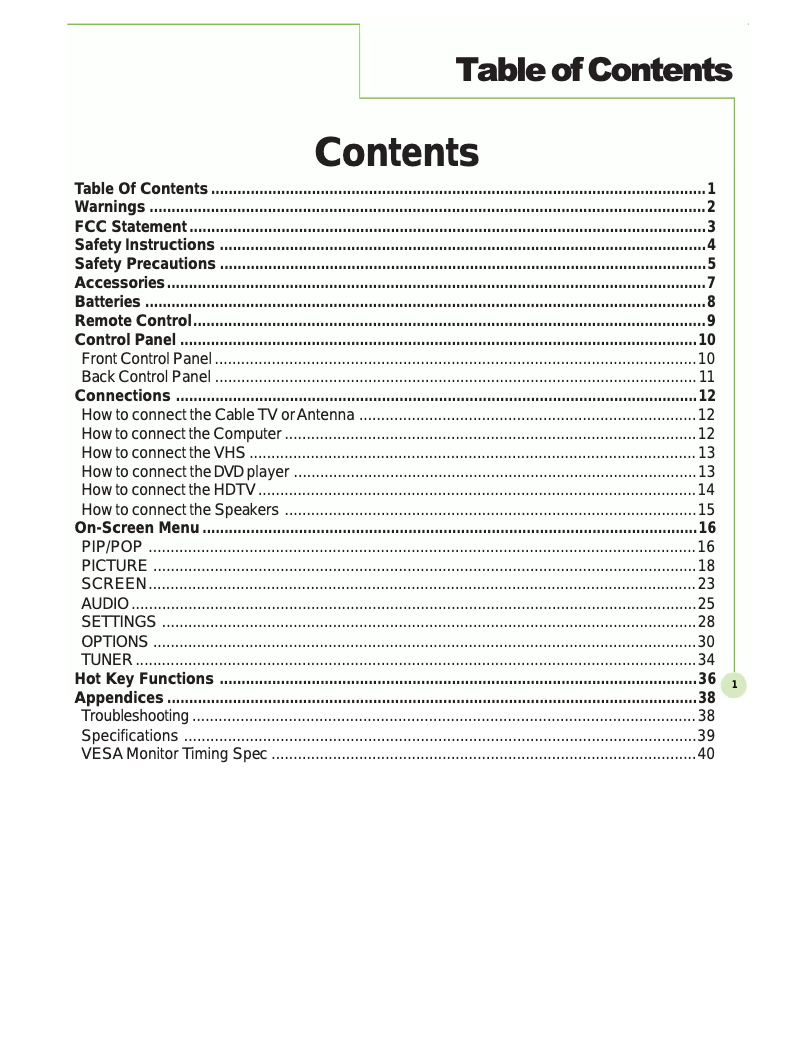 Page 1 de la notice Manuel utilisateur Optoma PD50A