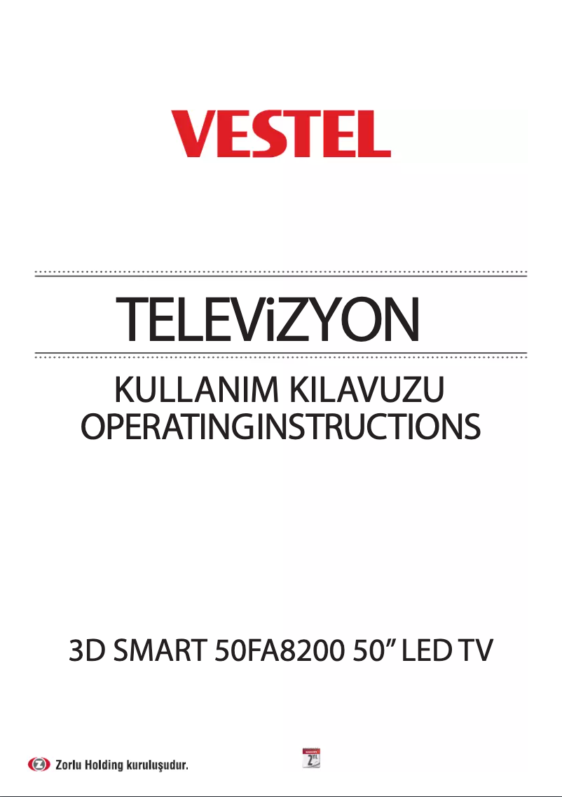 Page 1 de la notice Manuel utilisateur Vestel 50FA8200